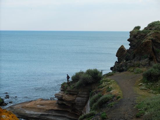 Les falaises noires du Cap d'Agde