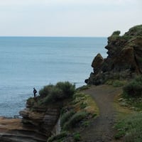 Les falaises noires du Cap d'Agde