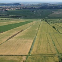 L'étang de Montady depuis l'oppidum d'Ensérune